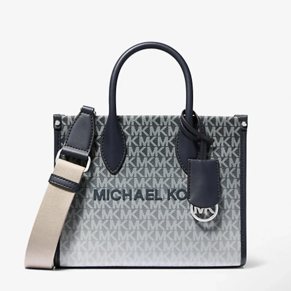 MICHAEL KORS Mirella Sm Ombré Signature Logo SHOPPER TZ XBODY Crossbody Satchel - Picture 2 of 16